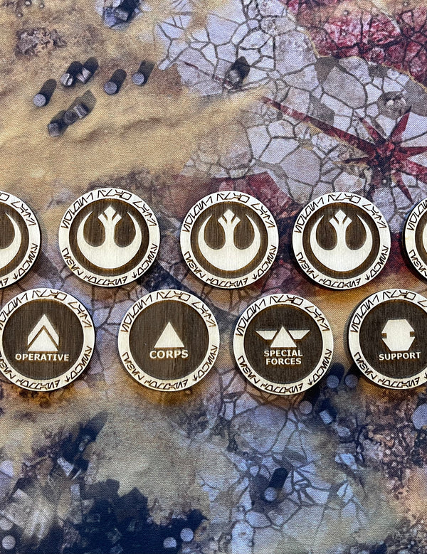 Star Wars Legion Order Tokens - Wooden
