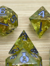Golden Ivy Purple 8 Pcs Dice Set (B)
