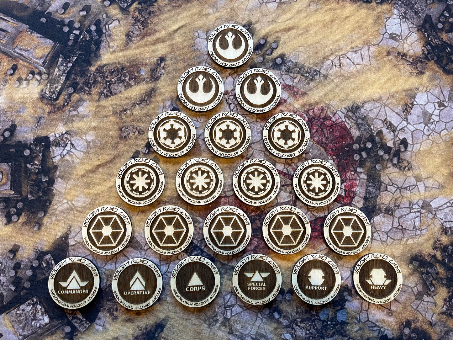 Star Wars Legion Order Tokens - Wooden